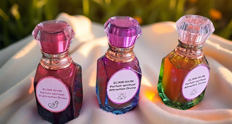 Élixir Divin — Parfum d'Attraction Artisanal aux 13 Plantes Spirituelles
